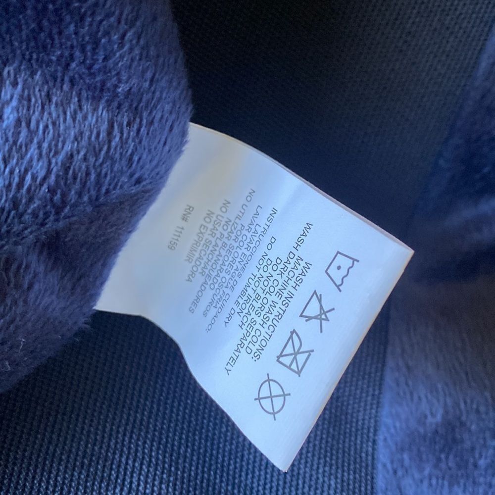 Navy Blue puffer coat thick fur hooded small NEW - Picture 8 of 9